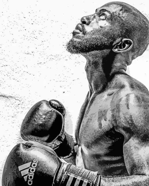 black and white boxer Diamond By Numbers Black And White Boxer Diamond Painting