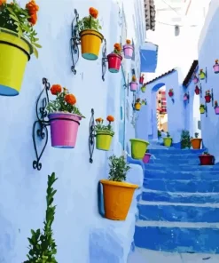 Blue Pearl Chefchaouen Diamond Painting