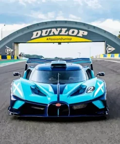 Blue Racing Car Diamond Painting