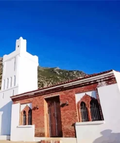 Bouzafer Mosque Blue City Diamond Painting