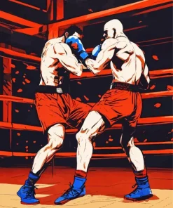 Boxers Fighting Diamond Painting