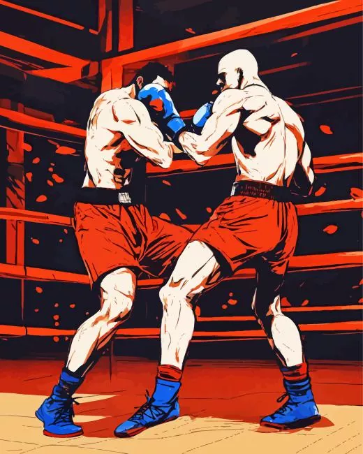 boxers fighting Diamond By Numbers Boxers Fighting Diamond Painting