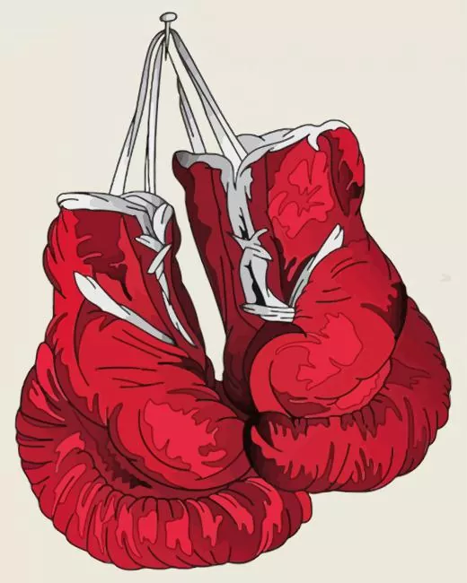boxing gloves art Diamond By Numbers Boxing Gloves Art Diamond Painting