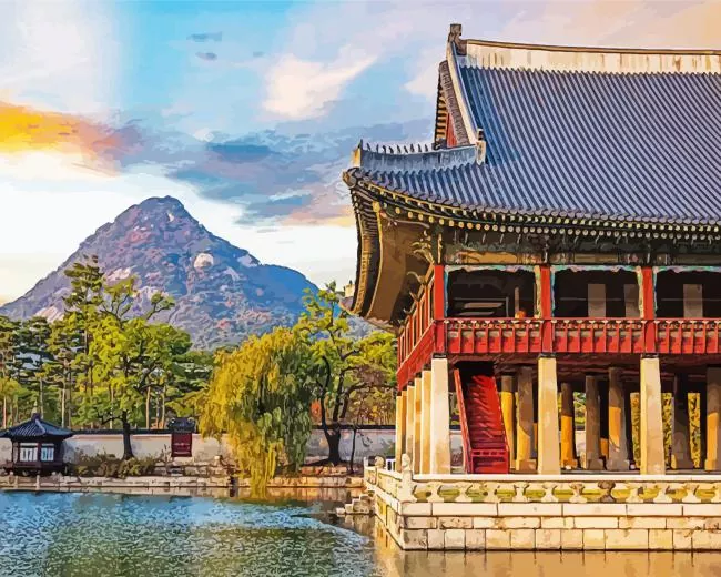 calm Seoul city Diamond Paints Calm Seoul City Diamond Painting