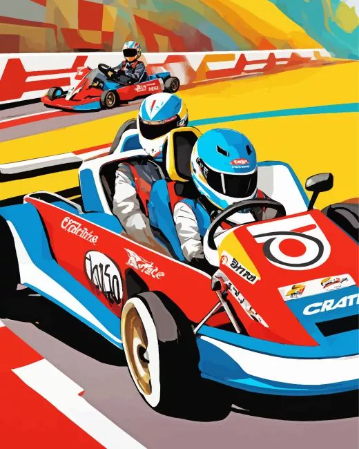 car racing art Diamond By Numbers Car Racing Art Diamond Painting