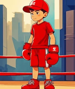 Cartoon Kid Boxer Diamond Painting