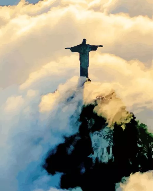 christ the redeemer statue Diamond By Numbers Christ The Redeemer Statue Diamond Painting