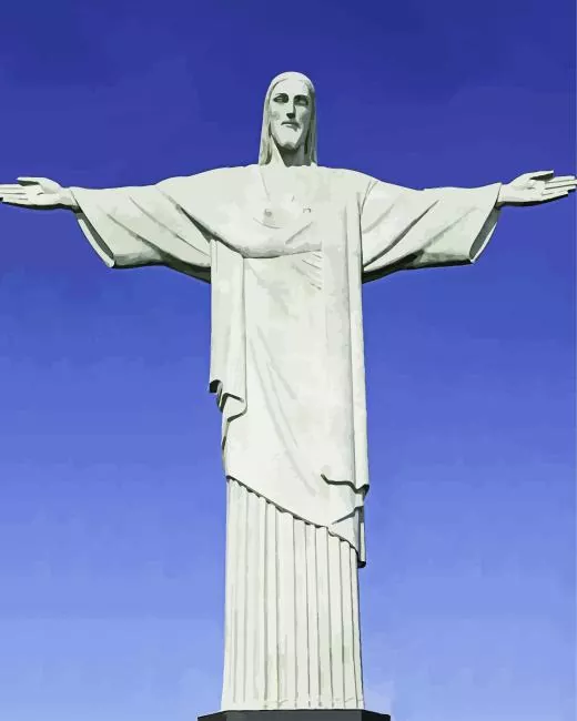 christ the redeemer statue rio brazil Diamond By Numbers Christ The Redeemer Statue Rio Brazil Diamond Painting