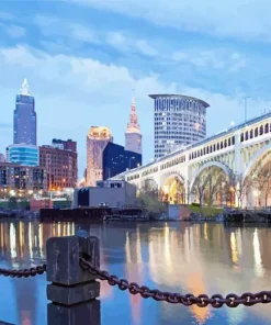 Cleveland Skyline Diamond Painting