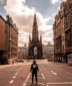 Clouds Over Scott Monument Diamond Painting