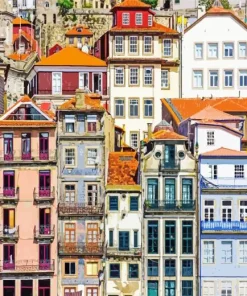 Colorful Buildings In Porto Diamond Painting