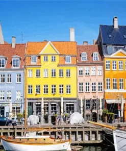 Colorful Buildings In Copenhagen Diamond Painting
