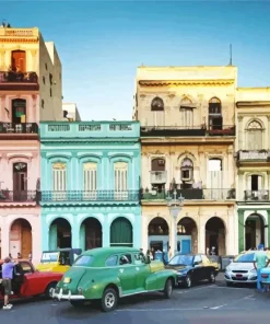 Colorful Buildings In Cuba Diamond Painting