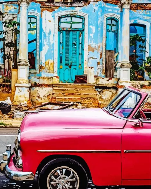 cuba old buildings Diamond By Numbers Cuba Old Buildings Diamond Painting