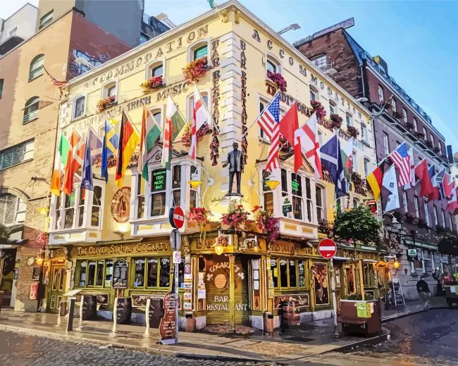 dublin city building Diamond By Numbers Dublin City Building Diamond Painting