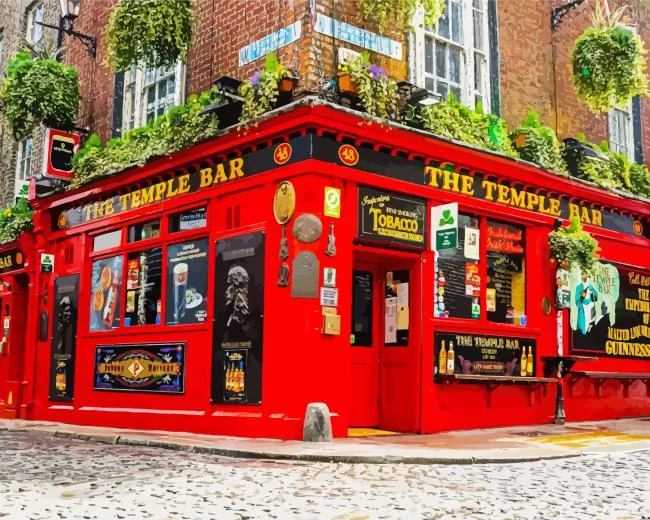 dublin temple bar Diamond By Numbers Dublin Temple Bar Diamond Painting