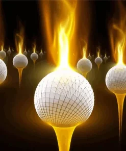 Fire Golf Balls Diamond Painting
