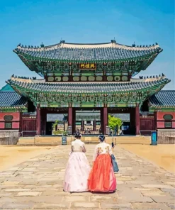 Girls In Gyeongbokgung Palace Diamond Painting