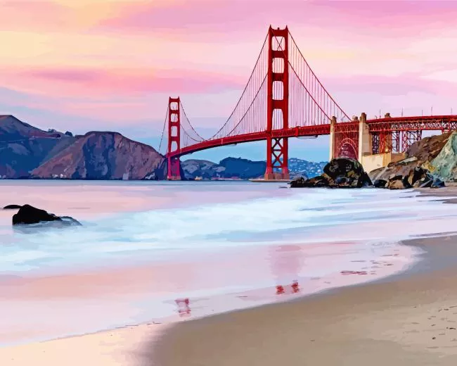 golden gate bridge san francisco Diamond Paintings Golden Gate Bridge San Francisco Diamond Painting