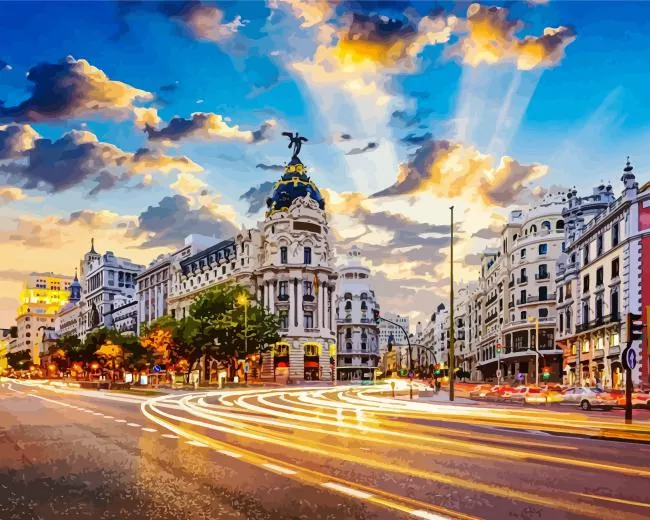 madrid city Diamond Paintings Madrid City Diamond Painting