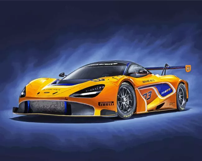 mclaren racing car Diamond By Numbers McLaren Racing Car Diamond Painting