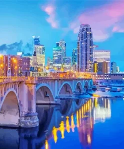 Minneapolis Downtown Skyline Diamond Painting
