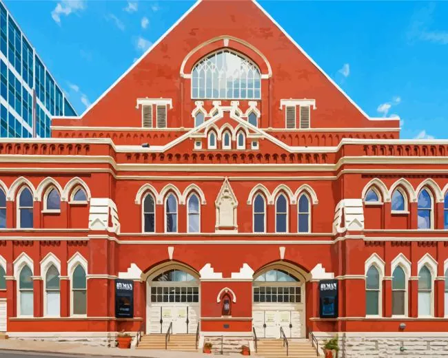 nashville ryman auditorium Diamond By Numbers Nashville Ryman Auditorium Diamond Painting