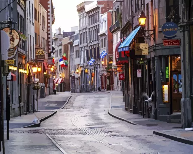 old montreal canada Diamond By Numbers Old Montreal Canada Diamond Painting