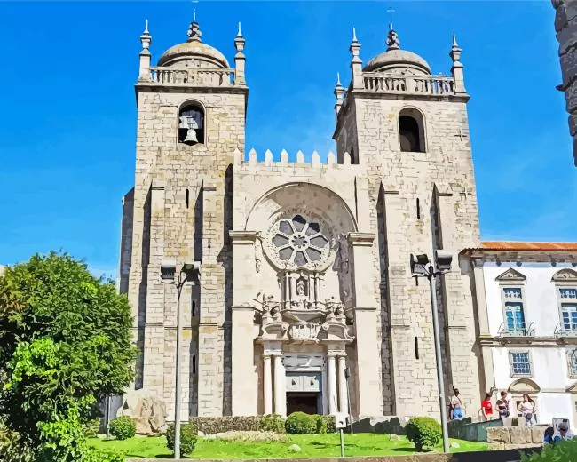 porto cathedral portugal Diamond Paints Porto Cathedral Portugal Diamond Painting