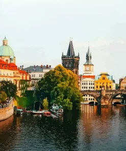 Prague In The Evening Diamond Painting