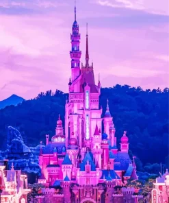Purple Hong Kong Disneyland Diamond Painting