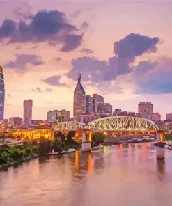 Purple Sunset In Nashville Diamond Painting