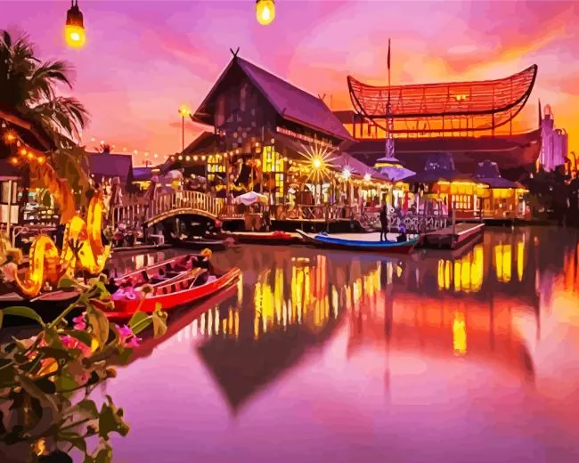 purple sunset in Pattaya Diamond Paints Purple Sunset In Pattaya Diamond Painting