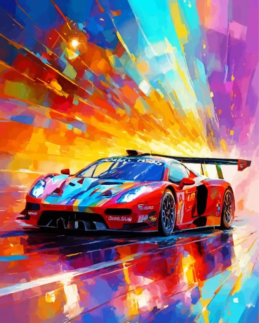 race car art Diamond By Numbers Race Car Art Diamond Painting