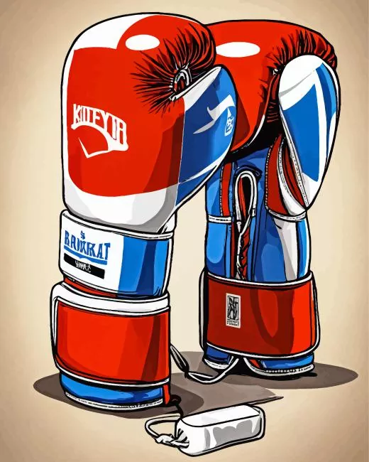 red and blue boxing gloves Diamond By Numbers Red And Blue Boxing Gloves Diamond Painting