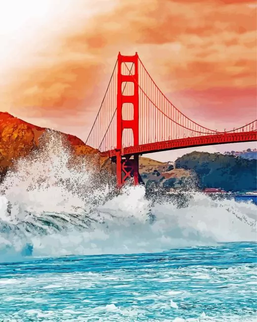 san franciscocalifornia golden gate bridge bay Diamond Paintings San Francisco California Golden Gate Diamond Painting