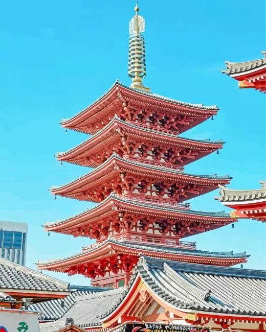 senso ji temple Diamond Paintings Senso Ji Temple Art Diamond Painting