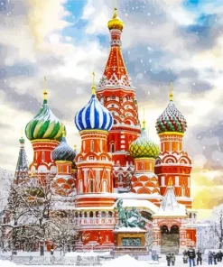 Snowy Moscow Diamond Painting