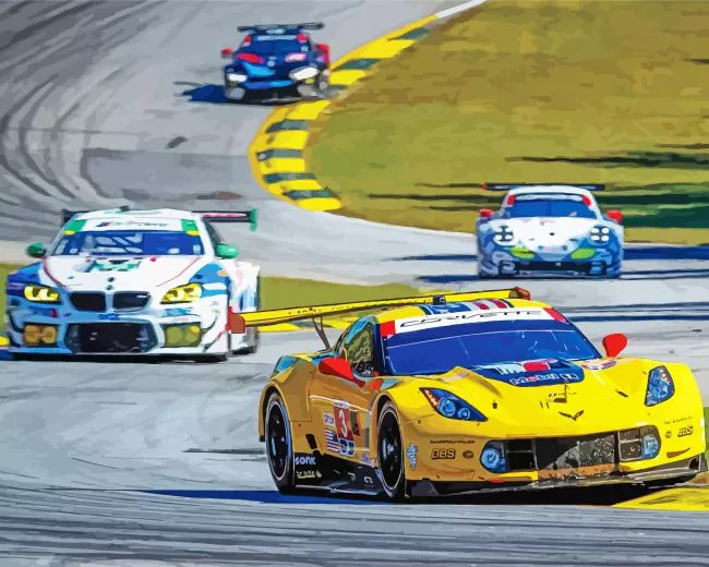 sports car racing Diamond By Numbers Sports Car Racing Diamond Painting
