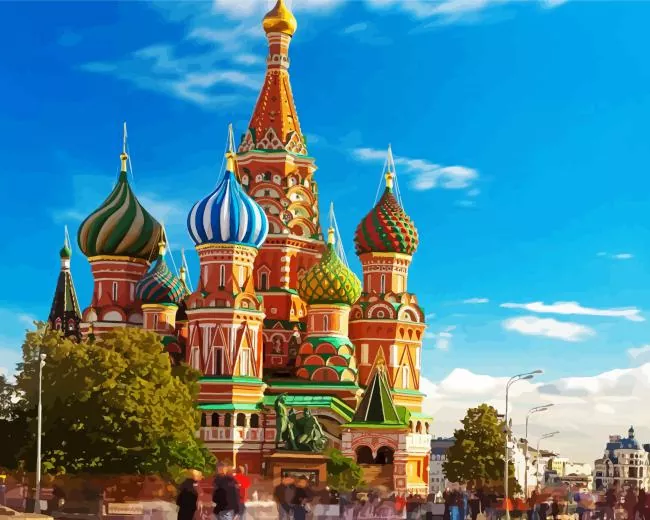 st basils cathedral moscow russia Diamond Paints St Basils Cathedral Moscow Russia Diamond Painting