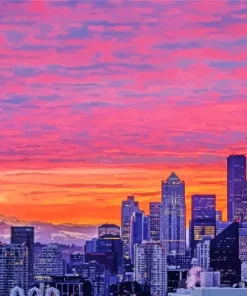 Sunrise In Seattle Diamond Painting