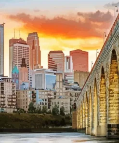 Sunset In Minneapolis Diamond Painting
