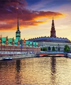 Sunset In Copenhagen Diamond Painting