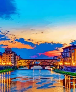 Sunset Ponte Vecchio Diamond Painting
