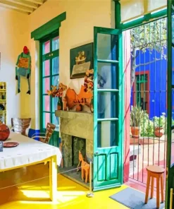 The Blue House Mexico City Diamond Painting