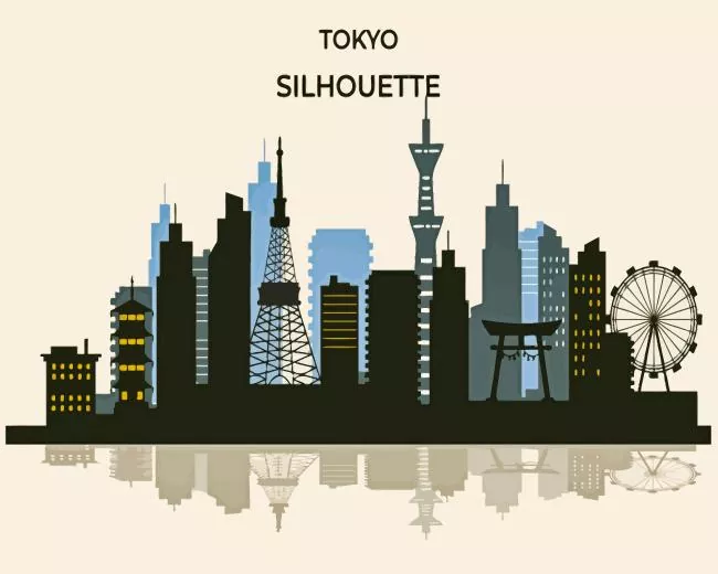 tokyo silhouette Diamond Paintings Tokyo Silhouette Diamond Painting