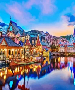 World Of Frozen Night Diamond Painting