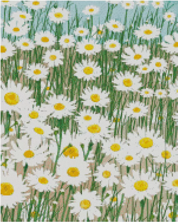 A Field of White Daisies art Diamond Dotz A Field Of White Daisies Art Diamond Painting