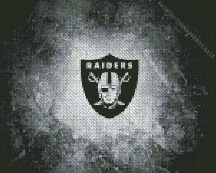 Las Vegas Raiders logo Diamond By Numbers Las Vegas Raiders Logo Diamond Painting