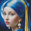 Beautiful Girl With Pearl Earring Art Diamond Painting